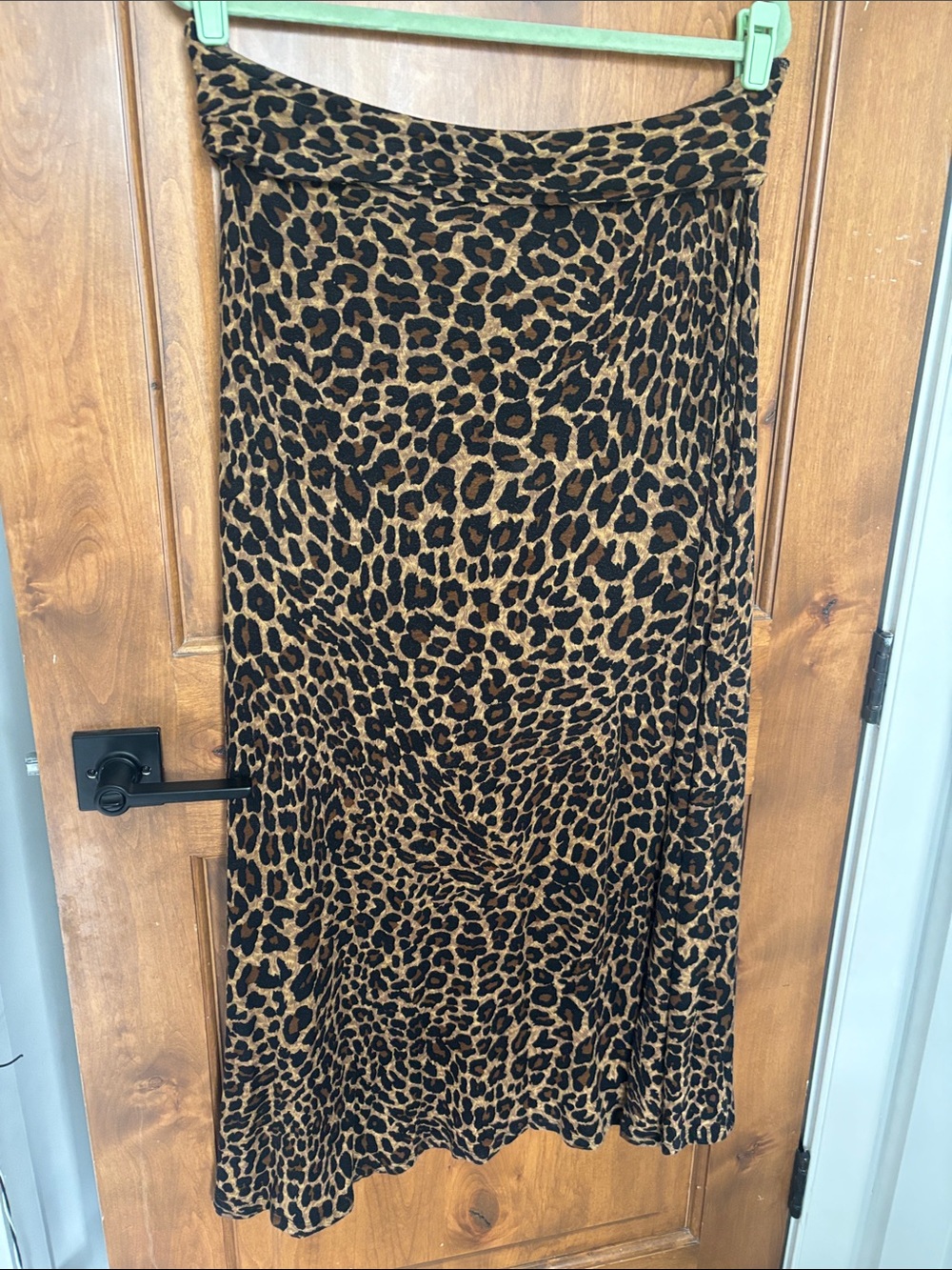 Bobeau maxi skirt leopard print